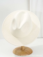 Chapeau de cowboy en feutre blanc personnalisé en gros, à large bord, pour fêtes western et country, pour adultes