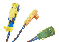 Katup Solenoid EV 2 Pin Khusus Mobil Biru/Kuning/Hijau 12V Konektor Kabel Harness Sabuk Pengaman Mobil dengan Kompatibilitas OEM