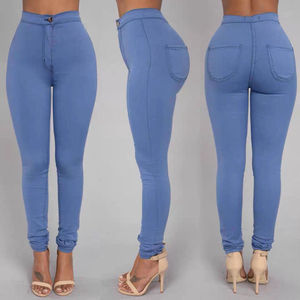 2026 Lady Vintage Style Straight High-Waist Regular Fit Breathable Denim Solid Summer Jeans - Product Image 5