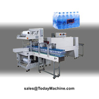 Machine automatique de découpe, de scellage et de rétraction de film PVC/PE pour l'emballage de boîtes cosmétiques, de bocaux alimentaires et de bouteilles