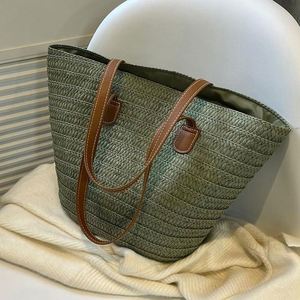 Bolso Tote de Paja Moderno y Ecológico, Bolso de Playa Tejido para Vacaciones - Product Image 3