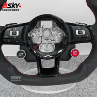 Volant sport en cuir personnalisé avec pommeau, adapté aux Volkswagen Golf 5 6 7 R MK5 MK6 MK7 MK7.5 Gti Polo Passat CC B8 B6