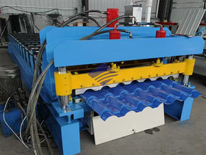 Máquina de fabricación de tejas de techo esmaltadas de 1200mm con revestimiento de color, Motor de engranaje de formación de rollo automático, componentes de núcleo de bomba, azulejo de acero de color - Product Image 4