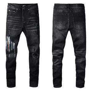 थोक उच्च गुणवत्ता वाली कपास स्ट्रीटवियर परेशान वॉश सीधे शैली में स्टोनवाड एमीमेन पैंट पैंट पुरुषों की जींस - Product Image 5