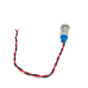 10mm mạ vòng đầu màu xanh lá cây dẫn chỉ số ánh sáng IP65 không thấm nước thép không gỉ nhà bếp tín hiệu đèn 12V Điện áp sáng - Product Image 4