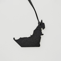 Llavero de Cuero PU con Forma de Mapa de Dubái, Emiratos Árabes Unidos, Accesorio de Moda para Bolsos, Venta Caliente