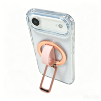 Support de téléphone portable triple anneau en alliage de zinc pour bureau et lit, pliable sur 3 niveaux, magnétique, flexible, réglable en hauteur, portable et robuste
