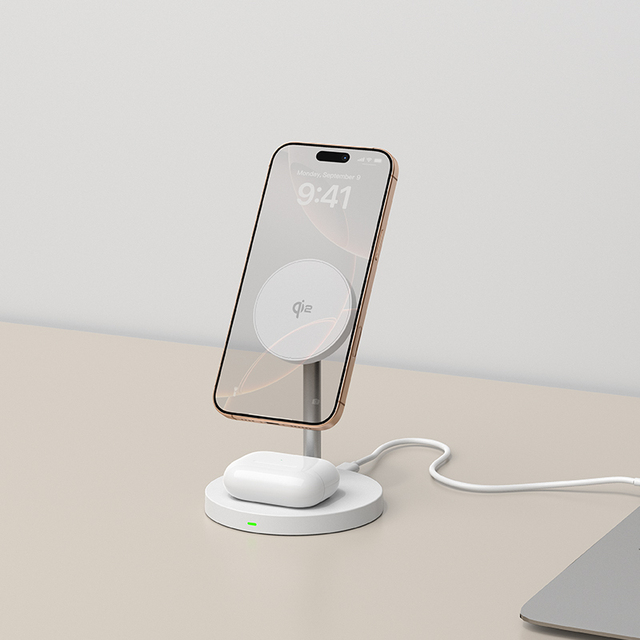 Qi2 Magnetic Charging Stand 3 in 1 Wireless Charger Station for iPhone + Watch + Pods