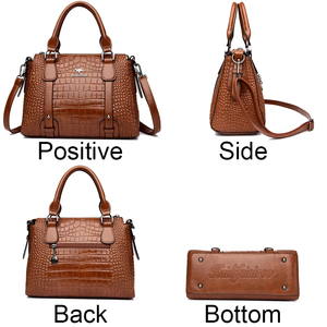 Wholesale Custom Logo Luxury Crocodile Pattern Tote <strong>Bag</strong> Sustainable Vegan Leather Executive Handbags for Women Factory OEM ODM - Product Image 5