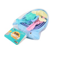Kit de jeu de sable en plastique 8 pièces pour enfants, seau pliable, pelle, râteau, moules à sable, jouet de plage pour la plage, le jardin et la piscine