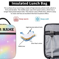 Sac Isotherme Personnalisé pour Enfants OEM ODM, Imprimé sur Mesure, avec Fermeture Éclair, en Polyester Imperméable, Sac de Rangement Portable pour Repas