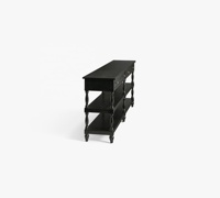 Mesa Consola Moderna de Roble Negro Americano RH Distinguished, Mesa de Entrada Personalizable con 2 Cajones, Mesa Auxiliar de Lujo con Patas de Espiga