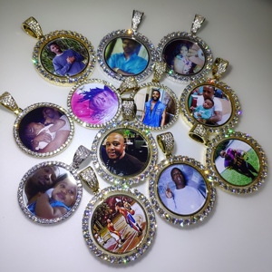 Custom <b>Iced</b> <b>Out</b> Memory Pendants Necklace Hip Hop Custom Photo Locket Picture Pendant Photo Pendant With Picture - Product Image 5