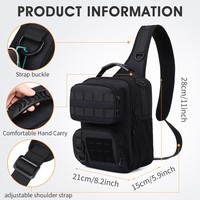 Sac à bandoulière d'extérieur durable, léger, imperméable, grande capacité, multi-compartiments, sac à bandoulière décontracté pour le sport
