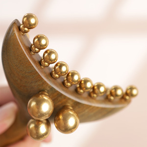 Cepillo de meridianos de madera y latón, herramienta Gua Sha, masajeador de cuerpo completo para pecho y senos, incluye masaje de <span class=keywords><strong>ganglios</strong></span> <span class=keywords><strong>linfáticos</strong></span> axilares para masaje facial - Product Image 3