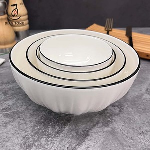 2025 4,5/6/8 pulgadas restaurante al por mayor Gran porcelana blanca fruta arroz postre sopa Ramen juego de cuencos de cerámica para Catering Seving - Product Image 6