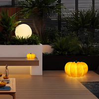 Lampe de jardin solaire rechargeable en métal en forme de citrouille, étanche IP65, portable, pour cour et pelouse