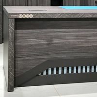 Meubles de bureau de direction, table d'ordinateur en forme de L, ensemble de bureau de PDG commercial, bureau modulaire professionnel en MDF, bureau sain