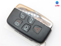 Coque de clé de voiture intelligente à 5 boutons compatible avec Land Rover Range Rover Sport Evoque Discovery 4 Jaguar Freelander XFL XE XJ