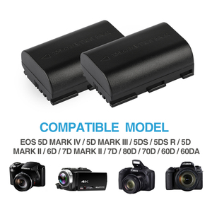 Jhtc LP-E6 pin 2200mAh cho Canon EOS 5DS 5D 6D 7D 60D 60Da EOS 70d Mark II Mark III 80D XC10 <span class=keywords><strong>DSLR</strong></span> LPE6 LP E6 Pin - Product Image 5