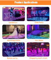 Pista de Baile LED Magnética EG, Panel de Baldosas LED 3D con Efecto Espejo Infinito para Bodas, Fiestas, Discotecas, Pista de Baile Interactiva LED