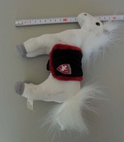 Peluches 85761 B4 Ours en peluche zèbre rayé super doux avec rembourrage en coton PP, nez/oreilles en maille grise, pieds noirs - Anti-stress