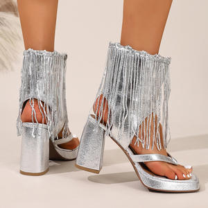 Sandalias de Tacón Alto con Tiras para Mujer, Primavera-Verano, Elegantes, con Punta en Pico y Tacón Delgado - Product Image 6