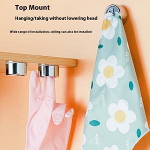 Porta asciugamani in plastica creativa giapponese gancio per conservare a mano e strofinaccio senza punzonatura per stracci da cucina - Product Image 2