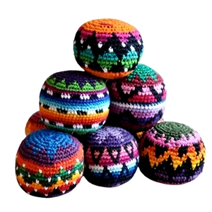 Ballons Hacky Sack au crochet personnalisés, faits main pour fêtes d'Halloween, pour le coup et le jonglage, couleurs assorties, vente en gros - Product Image 6