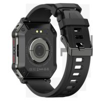 Reloj Inteligente con Carga Magnética, Pantalla TFT Digital, 50 mm, Cuadrado, OGS, Táctil Completo, Frecuencia Cardíaca 24H + SpO2, Resistente al Agua IP68, para Deportes al Aire Libre