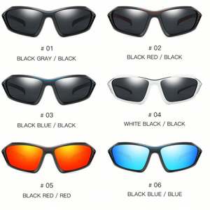 Gafas de Sol Deportivas Personalizadas al por Mayor para Hombre y Mujer, Lentes de Espejo Coloridas con Protección UV400, Gafas de Sol Polarizadas para Conducir, Pescar - Product Image 5