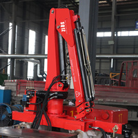 Grue montée par camion de boom d'articulation de Bob-Lift mini grue montée par camionnette de 1 tonne grue de ramassage de bras pliant avec la télécommande