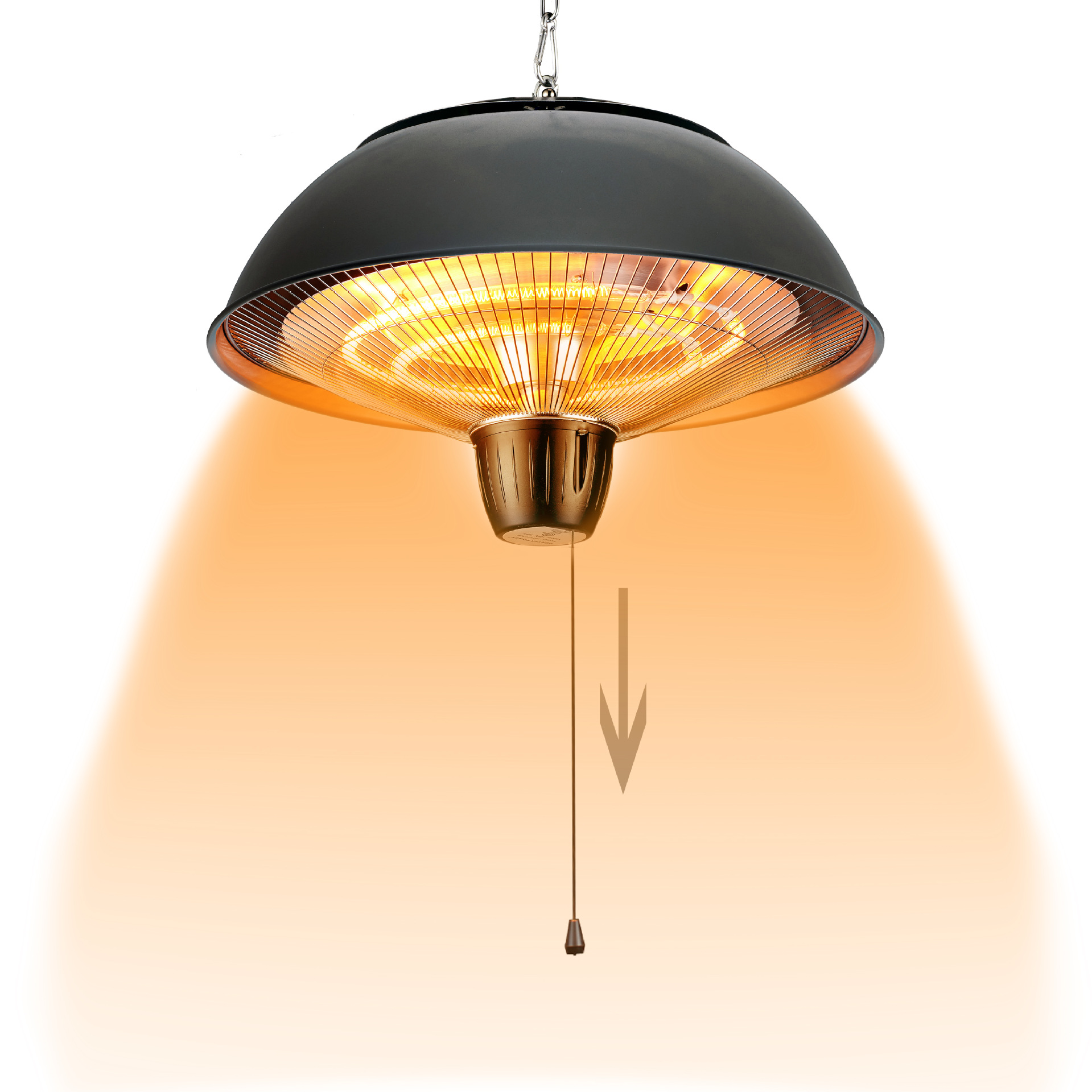 Indoor Outdoor 2000W Electric Halogen Quartz Ceiling Radiant Outdoor Patio Heater