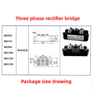 Module de pont redresseur triphasé 120A MDS120A12V 24V 48V 68V 72V 110V 1600V - Product Image 6