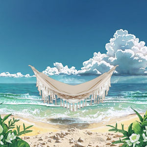 <span class=keywords><strong>Hamaca</strong></span> Doble <span class=keywords><strong>de</strong></span> Lona para Acampar al Aire Libre con Borlas, Cuerda y Palo, Capacidad <span class=keywords><strong>de</strong></span> Peso <span class=keywords><strong>de</strong></span> 150 kg, para Adultos - Product Image 3