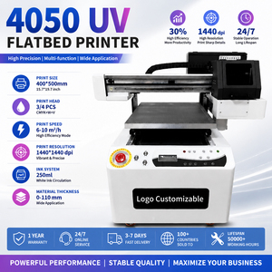 2400DPI High Resolution 4050 UV LED Flatbed Printer CMYK White Varnish for Gift Box Plastic Logo Custom <b>Printing</b> Equipment - Product Image 2