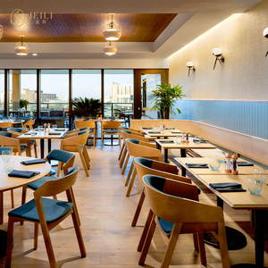 Nuova Elegante Sedia da Ristorante <span class=keywords><strong>in</strong></span> Pelle PU <span class=keywords><strong>con</strong></span> Cuscino e <span class=keywords><strong>Gambe</strong></span> <span class=keywords><strong>in</strong></span> <span class=keywords><strong>Legno</strong></span> Massello, Set di <span class=keywords><strong>Tavolo</strong></span> e Sedie Moderno Commerciale - Product Image 2
