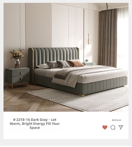 Cama <span class=keywords><strong>de</strong></span> <span class=keywords><strong>tela</strong></span> Dongxiong moderna y sencilla con estructura <span class=keywords><strong>de</strong></span> madera <span class=keywords><strong>de</strong></span> pino, almacenamiento, ecológica, tecnología italiana <span class=keywords><strong>de</strong></span> lujo ligero, tamaño King <span class=keywords><strong>de</strong></span> 1.8m - Product Image 2