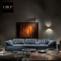 Hochwertiges Großes Nubuk-Leder Luxus-Sofa-Set im Modernen Italienischen Design Komfortables Wohnzimmer-Sofa für Hotelgebrauch