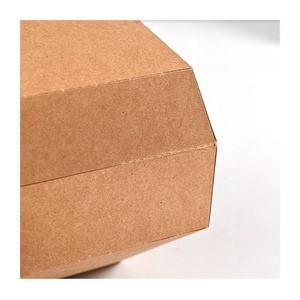 Disposable Grease Proof Degradable Hamburger Packaging <b>Box</b> Custom Lunch Bento Paper <b>Box</b> - Product Image 3