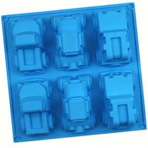 Molde de Silicona Ecológico de 6 Cavidades con Forma de Vehículos para Velas, Jabones y Resina, Libre de BPA, Reutilizable, OEM/ODM - Product Image 3