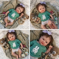 Poupées Reborn en silicone de 12 pouces pour fille, anatomiquement correctes, avec bouche ouverte, cheveux doux au toucher, pour un câlin réconfortant