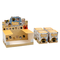 Boîte d'emballage en papier PDQ personnalisée avec fermeture éclair, surface mate, écologique, pour jouets, présentoir mystère