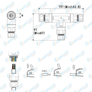 <span class=keywords><strong>Connecteur</strong></span> <span class=keywords><strong>électrique</strong></span> DREAM START <span class=keywords><strong>3</strong></span> voies <span class=keywords><strong>3</strong></span> voies <span class=keywords><strong>3</strong></span> broches souterrain <span class=keywords><strong>étanche</strong></span> <span class=keywords><strong>rapide</strong></span> sans vis - Product Image 6