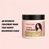 Masker Rambut Keriting OEM Private Label Deep Conditioning untuk Perawatan dan Perbaikan Kelembapan Rambut Keriting 250g