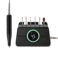 Perceuse à ongles de bureau 45W, 45K tr/min, avec capteur de lumière, fonction pause/démarrage automatique et pédale, pour usage professionnel en salon et manucure à domicile