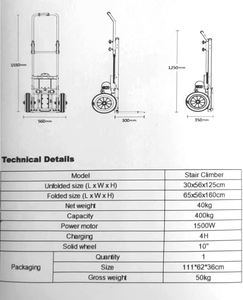 Haute qualité 300kg <span class=keywords><strong>escalier</strong></span> grimpeur roue plate-forme charge chenille Type de roue automatique pousser mobile alimenté caractéristiques en gros OEM - Product Image 3