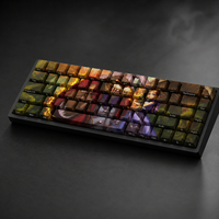 Juego de Teclas PBT con Sublimación de Tinta, 68 Teclas, Diseño Personalizado de Fantasía, Perfil Cherry, para Teclado de Juegos, Venta al Por Mayor