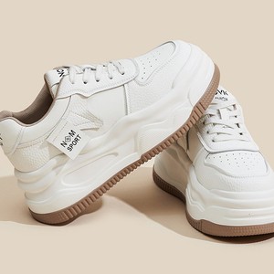 Baskets pour femmes Printemps 2026 Nouvelle Collection Baskets blanches avec talons intégrés et semelles épaisses Chaussures décontractées confortables pour femmes - Product Image 5