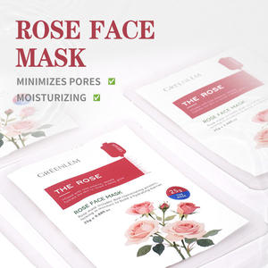 Masque hydratant pour le visage à l'huile de rose damas, vitamine C, hydratation intense, éclaircissant, éclat naturel pour tous types de peaux - Product Image 1